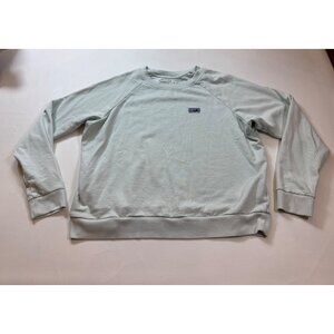 Patagonia Logo Crewneck Sweatshirt Large Sage Green Organic Cotton (bin GG158)